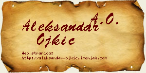 Aleksandar Ojkić vizit kartica